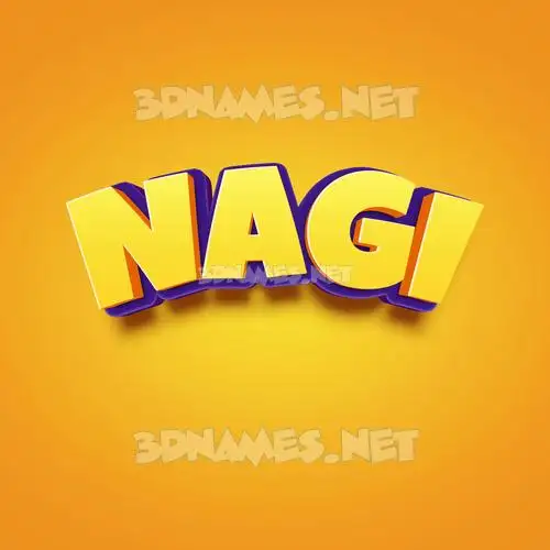 nagi in Orange Toon style - 3D name wallpaper nagi in Orange Toon style - 3D name wallpaper