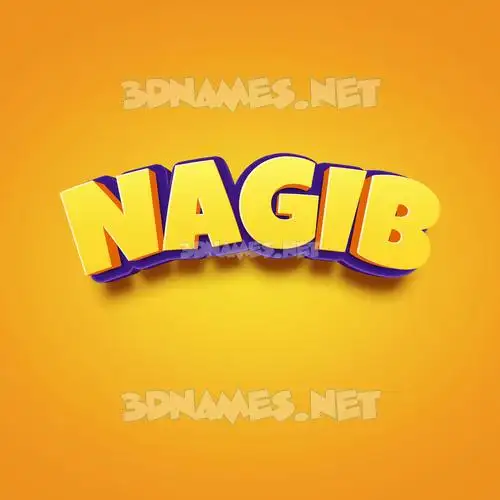 nagib in Orange Toon style - 3D name wallpaper nagib in Orange Toon style - 3D name wallpaper