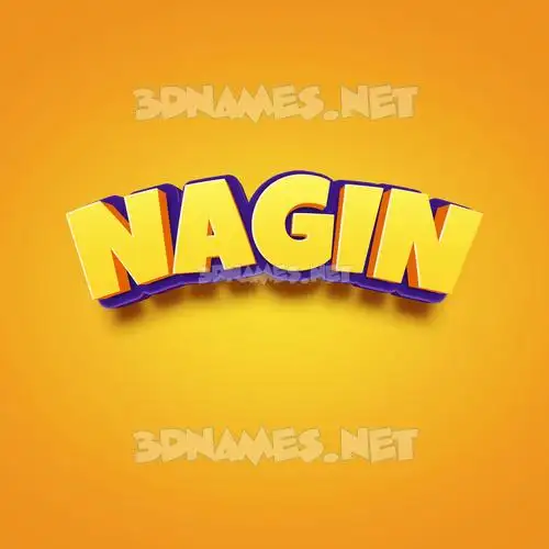 nagin in Orange Toon style - 3D name wallpaper