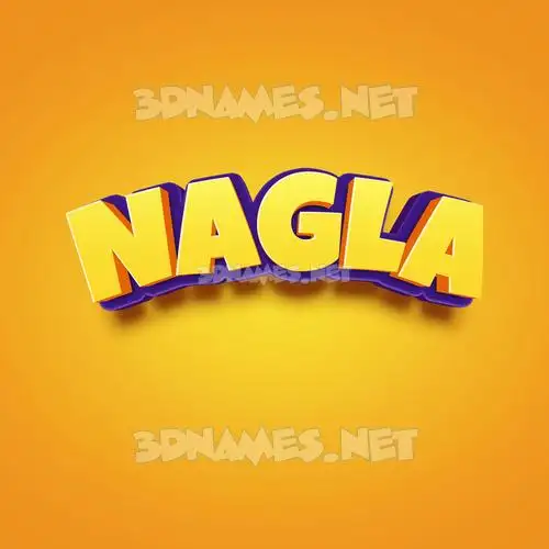 nagla in Orange Toon style - 3D name wallpaper nagla in Orange Toon style - 3D name wallpaper