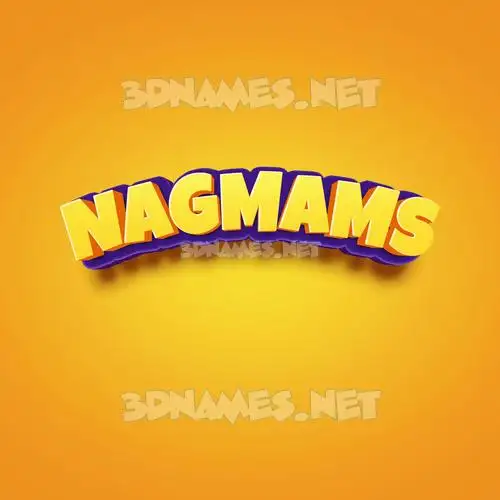 nagmams in Orange Toon style - 3D name wallpaper nagmams in Orange Toon style - 3D name wallpaper
