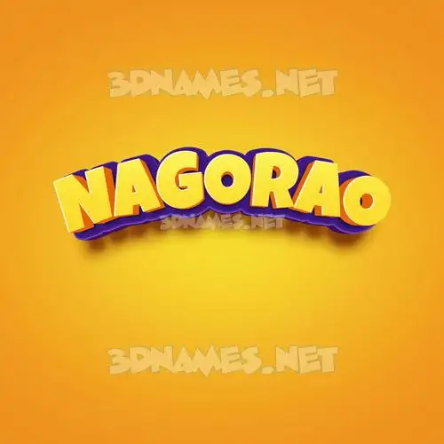 nagorao in Orange Toon style - 3D name wallpaper