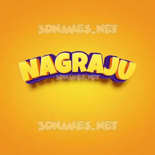 nagraju in Orange Toon style - 3D name wallpaper