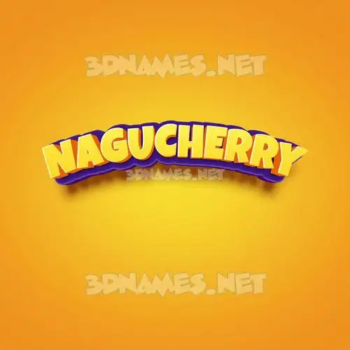 nagucherry in Orange Toon style - 3D name wallpaper nagucherry in Orange Toon style - 3D name wallpaper