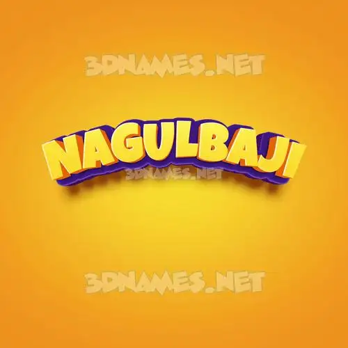 nagulbaji in Orange Toon style - 3D name wallpaper