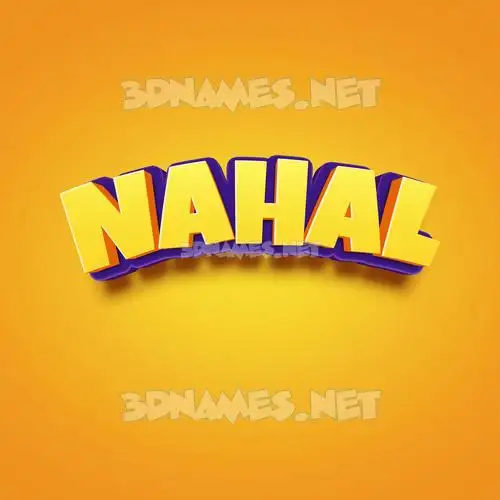 nahal in Orange Toon style - 3D name wallpaper nahal in Orange Toon style - 3D name wallpaper