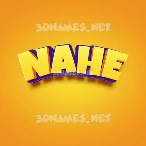 nahe in Orange Toon style - 3D name wallpaper nahe in Orange Toon style - 3D name wallpaper