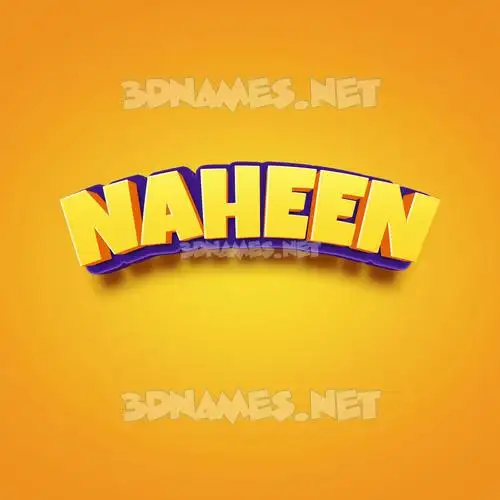 naheen in Orange Toon style - 3D name wallpaper