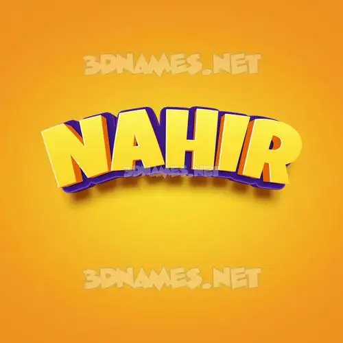 nahir in Orange Toon style - 3D name wallpaper nahir in Orange Toon style - 3D name wallpaper