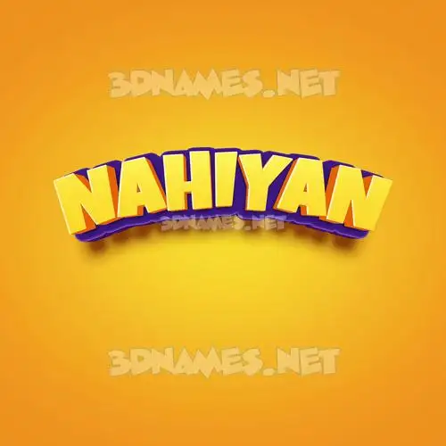 nahiyan in Orange Toon style - 3D name wallpaper