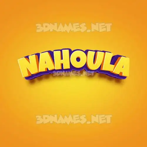nahoula in Orange Toon style - 3D name wallpaper nahoula in Orange Toon style - 3D name wallpaper