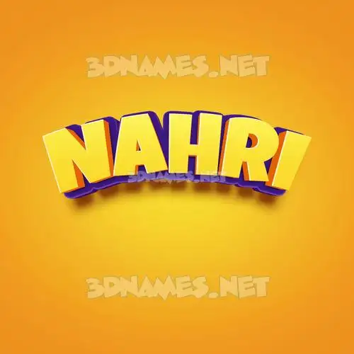 nahri in Orange Toon style - 3D name wallpaper nahri in Orange Toon style - 3D name wallpaper