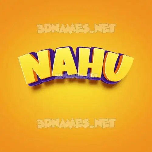 nahu in Orange Toon style - 3D name wallpaper nahu in Orange Toon style - 3D name wallpaper