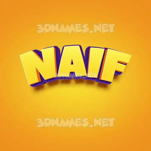 naif in Orange Toon style - 3D name wallpaper naif in Orange Toon style - 3D name wallpaper