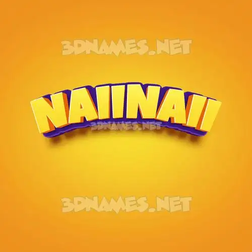 naiinaii in Orange Toon style - 3D name wallpaper naiinaii in Orange Toon style - 3D name wallpaper