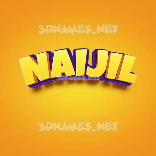 naijil in Orange Toon style - 3D name wallpaper naijil in Orange Toon style - 3D name wallpaper