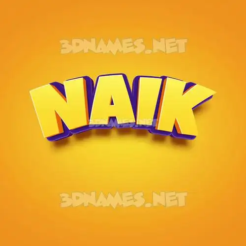 naik in Orange Toon style - 3D name wallpaper naik in Orange Toon style - 3D name wallpaper
