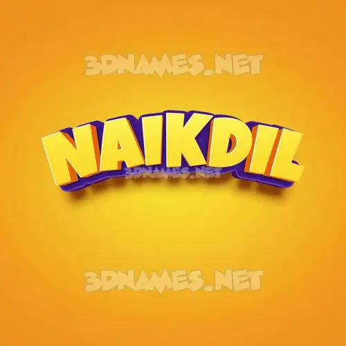 naikdil in Orange Toon style - 3D name wallpaper naikdil in Orange Toon style - 3D name wallpaper