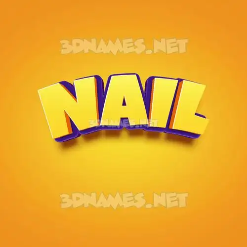 nail in Orange Toon style - 3D name wallpaper nail in Orange Toon style - 3D name wallpaper