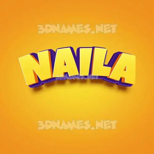 naila in Orange Toon style - 3D name wallpaper naila in Orange Toon style - 3D name wallpaper