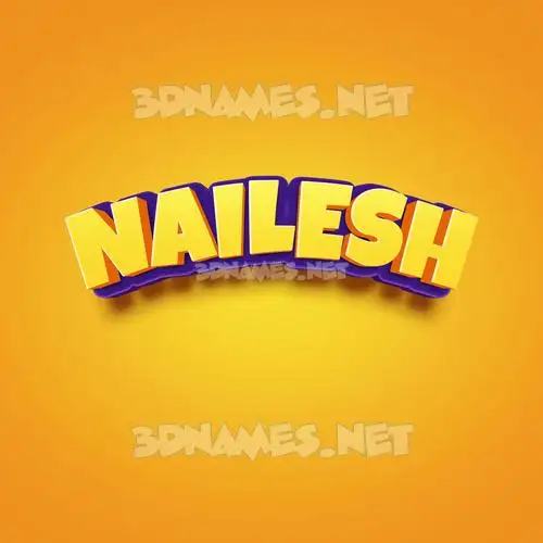 nailesh in Orange Toon style - 3D name wallpaper nailesh in Orange Toon style - 3D name wallpaper