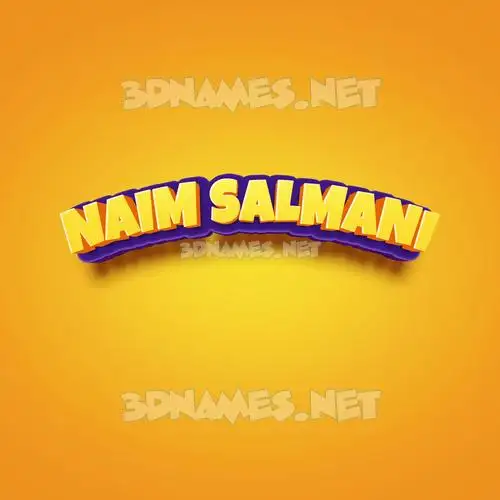 naim salmani in Orange Toon style - 3D name wallpaper naim salmani in Orange Toon style - 3D name wallpaper