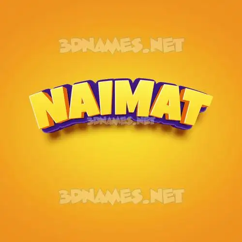 naimat in Orange Toon style - 3D name wallpaper