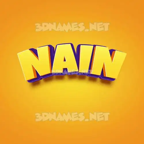 nain in Orange Toon style - 3D name wallpaper nain in Orange Toon style - 3D name wallpaper
