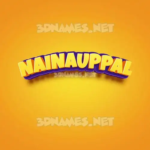 nainauppal in Orange Toon style - 3D name wallpaper