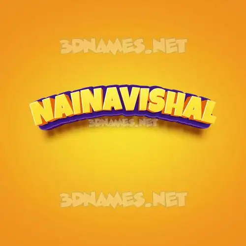 nainavishal in Orange Toon style - 3D name wallpaper nainavishal in Orange Toon style - 3D name wallpaper