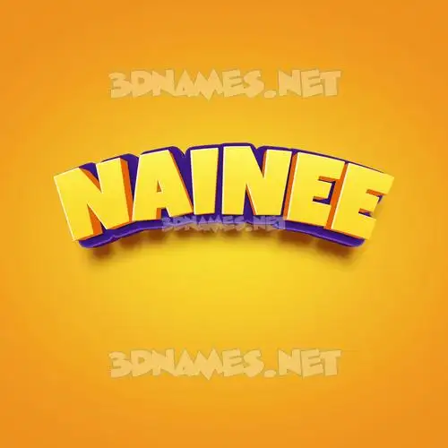 nainee in Orange Toon style - 3D name wallpaper nainee in Orange Toon style - 3D name wallpaper