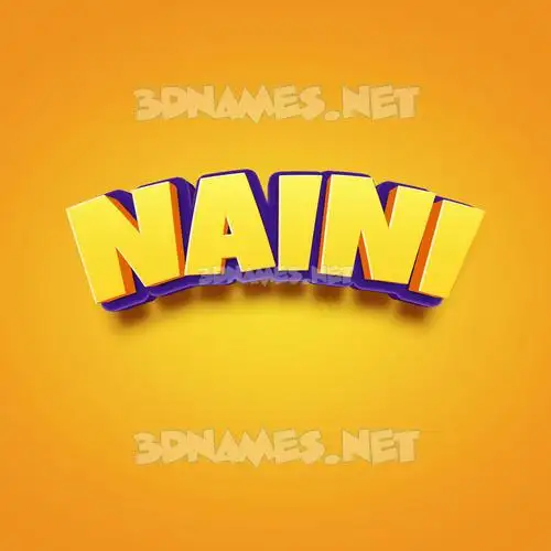 naini in Orange Toon style - 3D name wallpaper naini in Orange Toon style - 3D name wallpaper