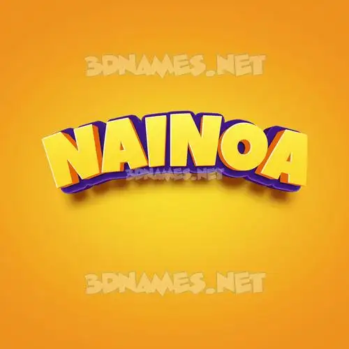 nainoa in Orange Toon style - 3D name wallpaper