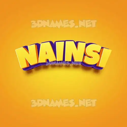 nainsi in Orange Toon style - 3D name wallpaper