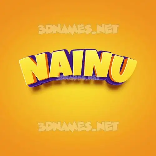 nainu in Orange Toon style - 3D name wallpaper