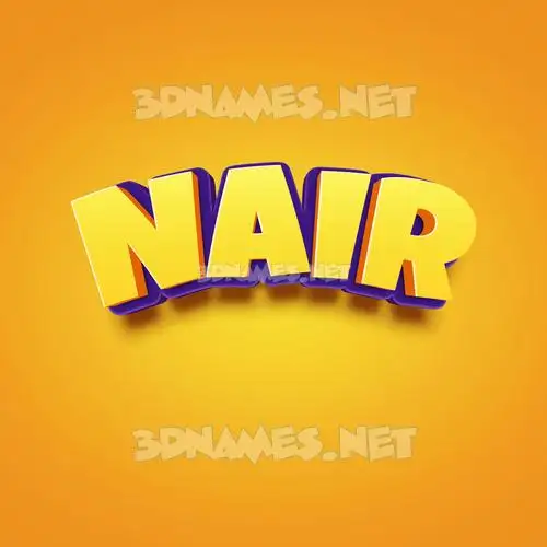 nair in Orange Toon style - 3D name wallpaper nair in Orange Toon style - 3D name wallpaper