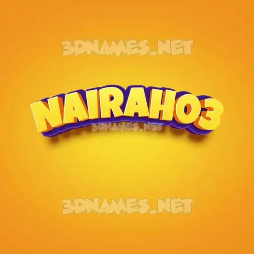 nairah03 in Orange Toon style - 3D name wallpaper nairah03 in Orange Toon style - 3D name wallpaper