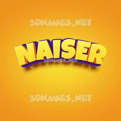 naiser in Orange Toon style - 3D name wallpaper naiser in Orange Toon style - 3D name wallpaper