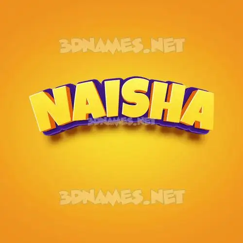 naisha in Orange Toon style - 3D name wallpaper naisha in Orange Toon style - 3D name wallpaper