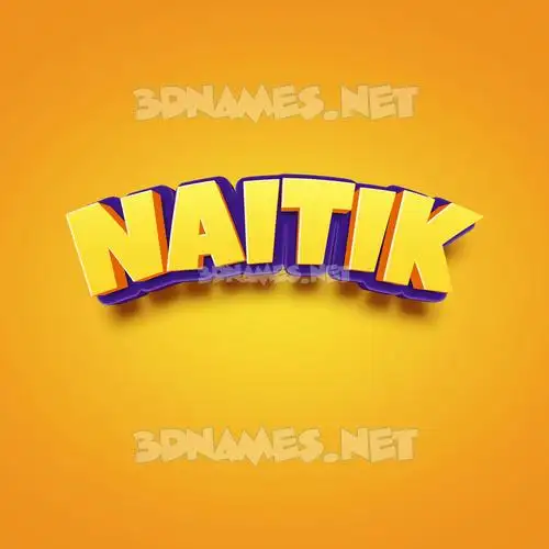 naitik in Orange Toon style - 3D name wallpaper naitik in Orange Toon style - 3D name wallpaper