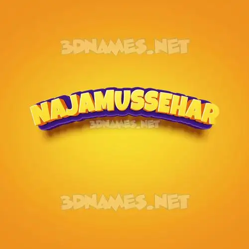 najamussehar in Orange Toon style - 3D name wallpaper najamussehar in Orange Toon style - 3D name wallpaper