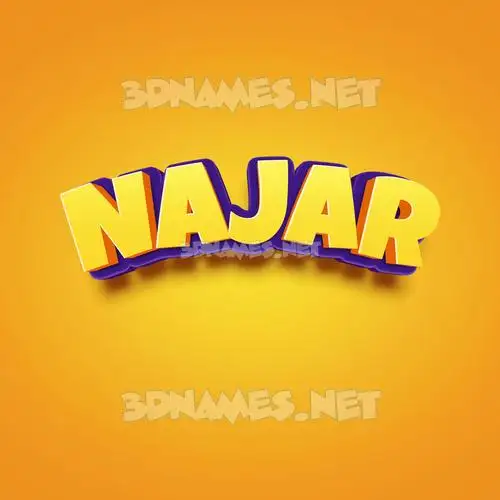 najar in Orange Toon style - 3D name wallpaper najar in Orange Toon style - 3D name wallpaper