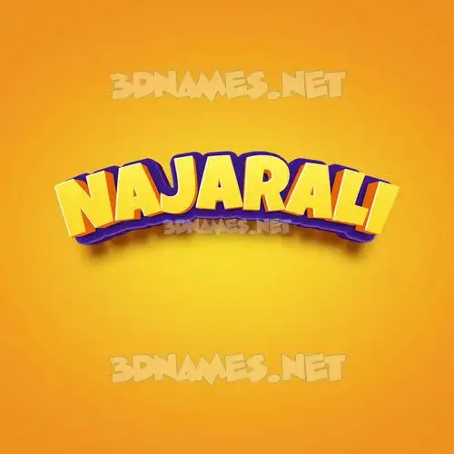 najarali in Orange Toon style - 3D name wallpaper najarali in Orange Toon style - 3D name wallpaper