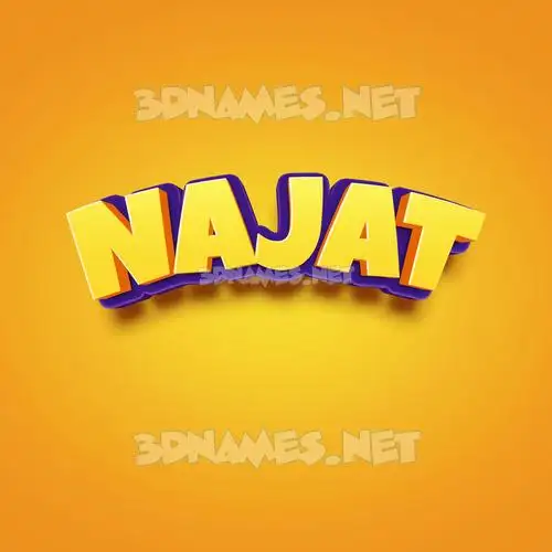 najat in Orange Toon style - 3D name wallpaper najat in Orange Toon style - 3D name wallpaper