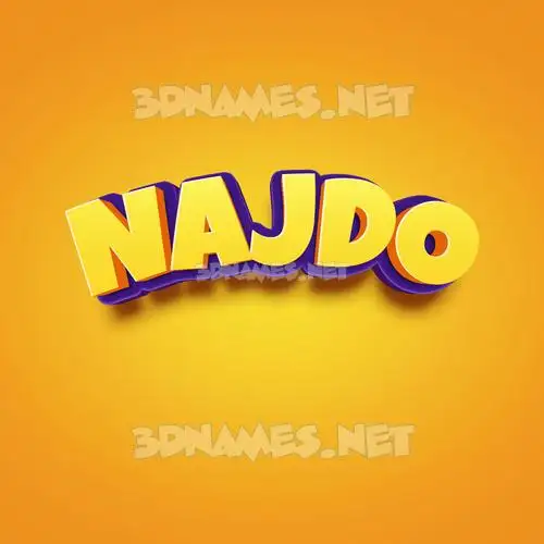 najdo in Orange Toon style - 3D name wallpaper najdo in Orange Toon style - 3D name wallpaper