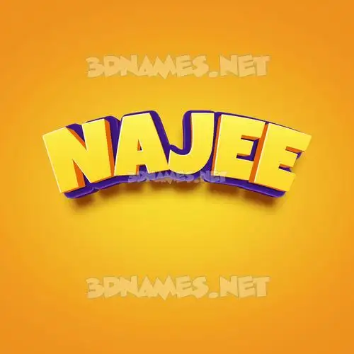 najee in Orange Toon style - 3D name wallpaper najee in Orange Toon style - 3D name wallpaper