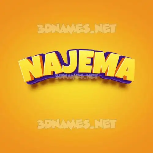 najema in Orange Toon style - 3D name wallpaper najema in Orange Toon style - 3D name wallpaper