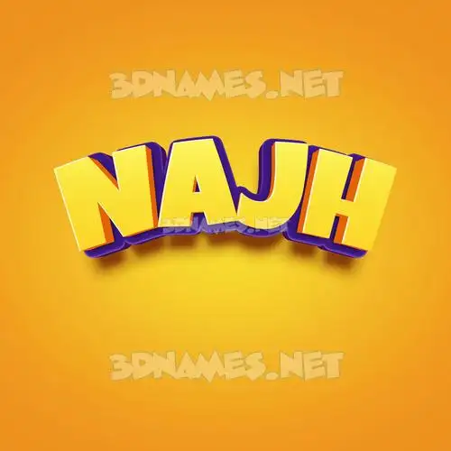 najh in Orange Toon style - 3D name wallpaper najh in Orange Toon style - 3D name wallpaper