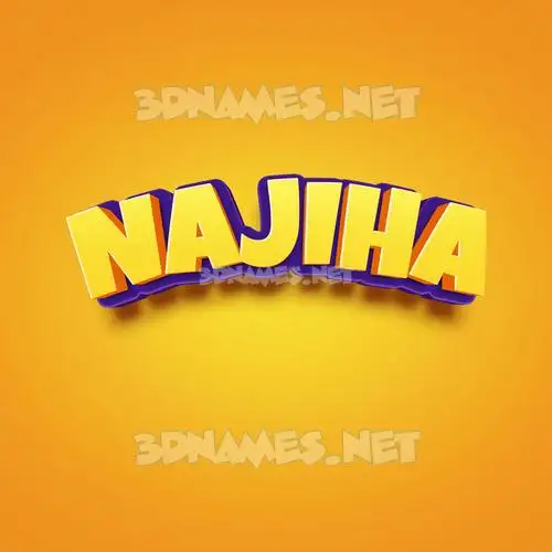 najiha in Orange Toon style - 3D name wallpaper najiha in Orange Toon style - 3D name wallpaper