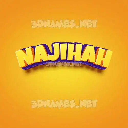 najihah in Orange Toon style - 3D name wallpaper najihah in Orange Toon style - 3D name wallpaper